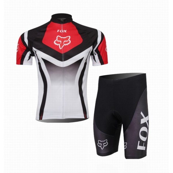 2014 Fox Racing Radbekleidung Radtrikot Kurzarm und Fahrradhosen Kurz Rot HVKE710